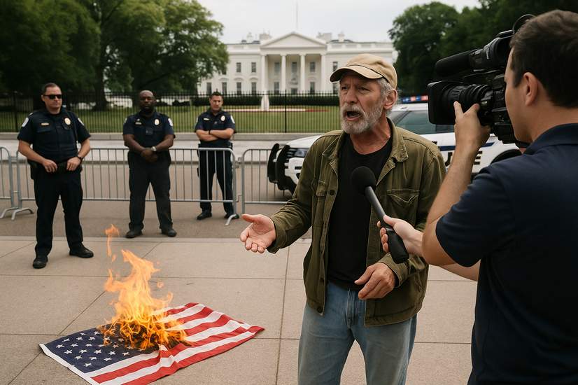 DOJ moves to drop charges against man who burned U.S. flag outside White House