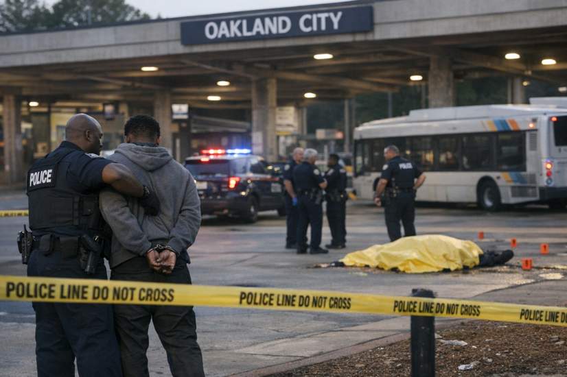 Fatal shooting at Oakland City MARTA bus loop; suspect detained