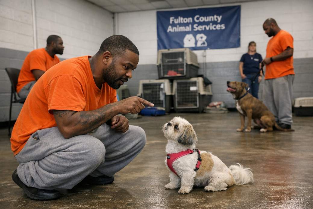 How a metro Atlanta nonprofit hopes to help repeat felony offenders through dog training