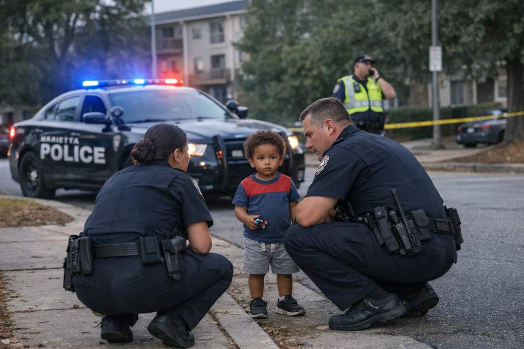 Marietta police search for family after toddler found alone on neighborhood street