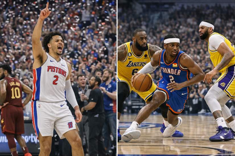 NBA playoffs winners and losers: Thunder beat Lakers to stay perfect, Cunningham marshals Pistons to 2-0 lead
