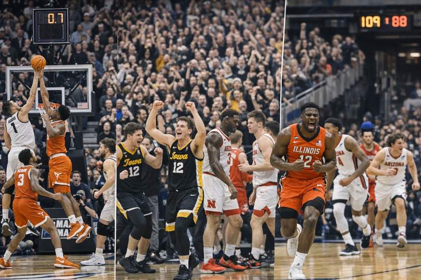 NCAA Tournament scores, winners and losers: Iowa's magical season, Purdue, Illinois, Arizona win in Sweet 16