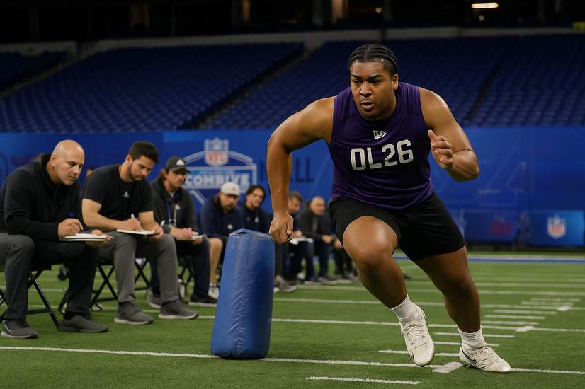 NFL combine 2026: Grading Spencer Fano, Kadyn Proctor and other top OL prospects during on-field workouts