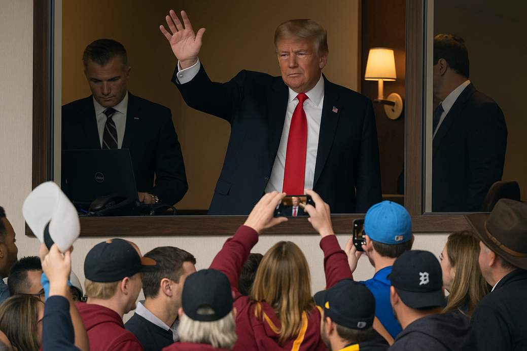 Trump’s Sideline Cameo: First Sitting President at a Regular-Season NFL Game in Decades