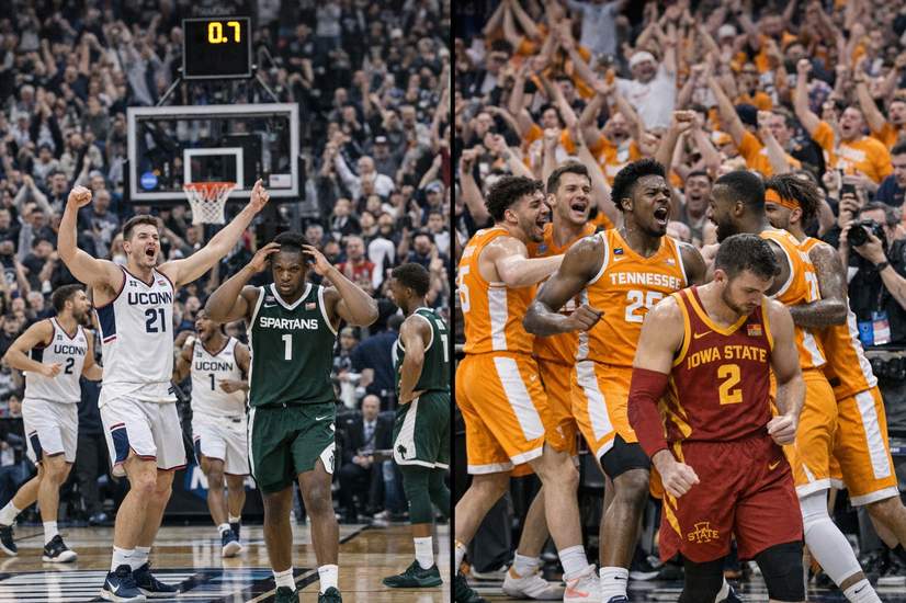 UConn Holds Off Michigan State; Tennessee Punches Ticket to the Elite Eight