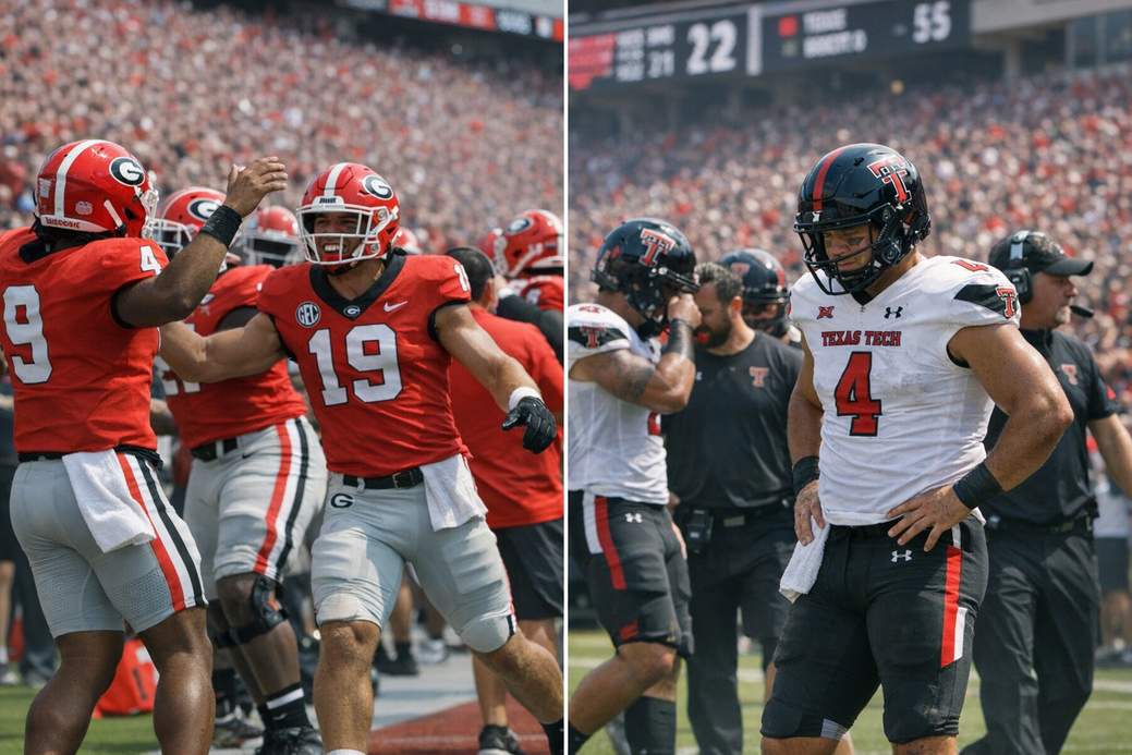 Week 1 College Football Report Card: Georgia Gets an A, Texas Tech a C